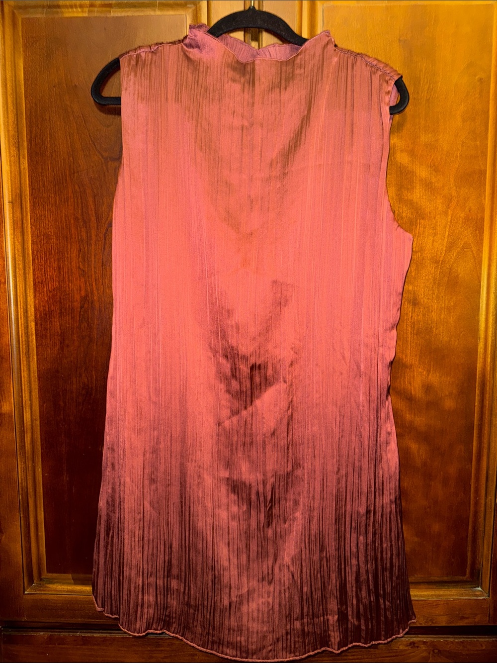 Abercrombie & Fitch Copper Pleated High Neck Mini Dress size Medium.